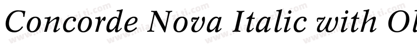 Concorde Nova Italic with Oldstyle Figures字体转换